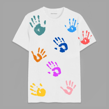 Holi Hand Prints Round Neck...