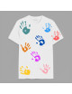 Holi Hand Prints Round Neck T-Shirt