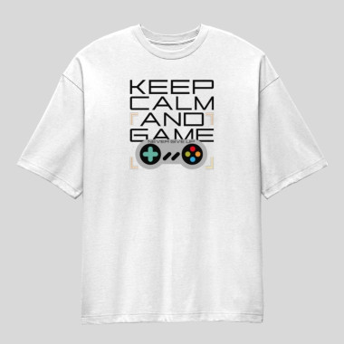 Keep Calm And Game Oversized T-Shirt