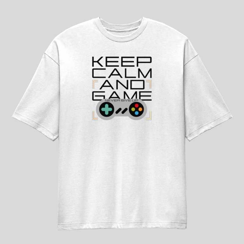 Keep Calm And Game Oversized T-Shirt