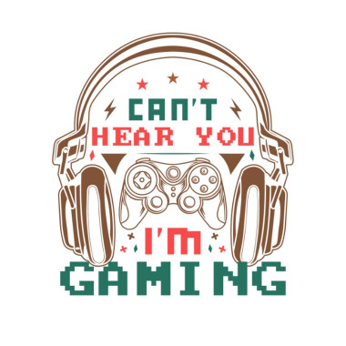 Can't Hear You I'm Gaming Oversized T-Shirt