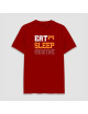 Eat Sleep Game Round Neck T-Shirt