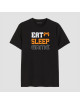 Eat Sleep Game Round Neck T-Shirt