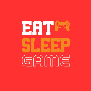 Eat Sleep Game Round Neck T-Shirt