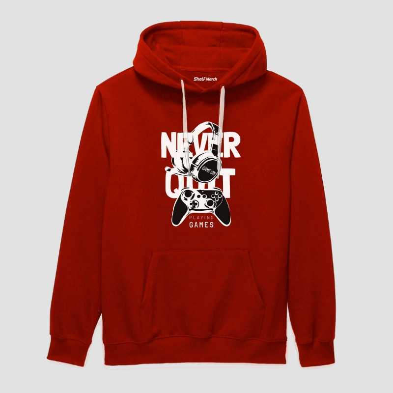 Never Quit Game On Hoodie