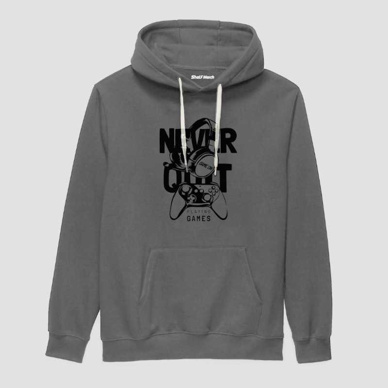 Never Quit Game On Hoodie